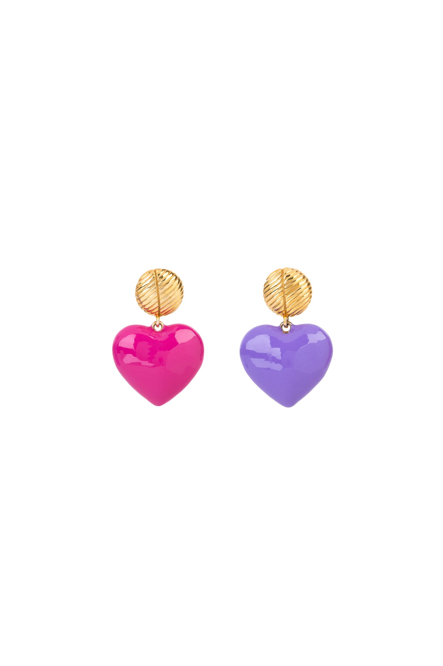 Enamel Heart Earrings