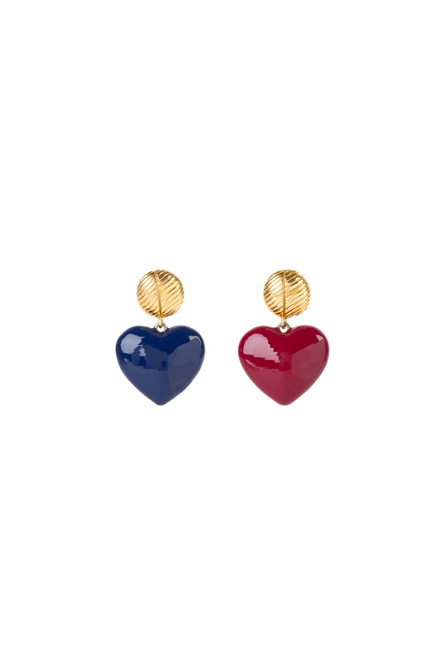 Enamel Heart Earrings